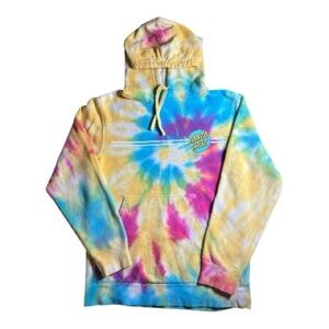 Santa Cruz Skateboards Tie-Dye Tee - Blue and Yellow